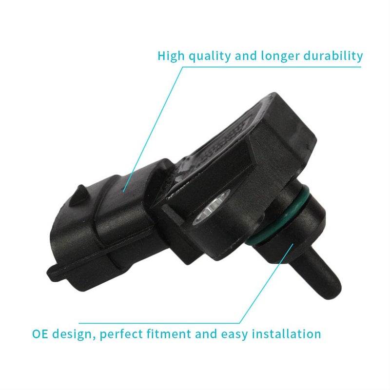 TAMKKEN MAP Sensor 39300-2B000 5S11896 SU13349 AS417 Fit for Hyundai Accent Azera Genesis Santa Fe Sonata Tucson KIA Forte Optima Rio Rondo Sorento Soul SPORTAGE 2010 2011 2012 2013 2014,393002B000 - Image 3